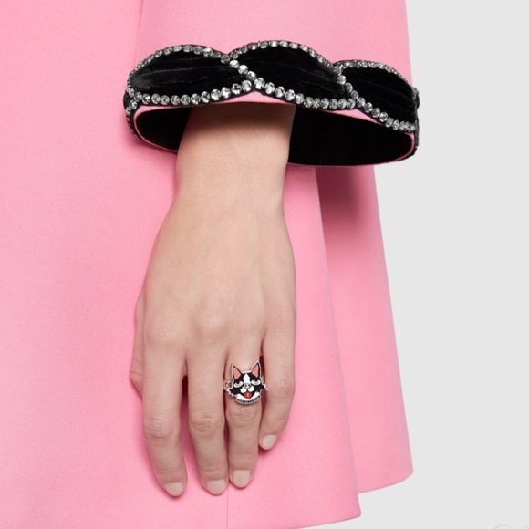 π₯³π HOST PICK ππ₯³ Gucci Bosco Dog πΆ Ring in Silver - Picture 6 of 7